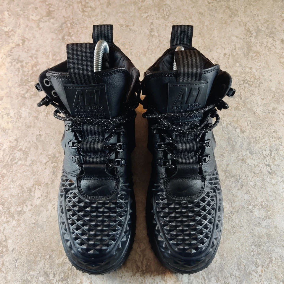 Nike Lunar Force 1 зимние Duckboot AA0283-001 тройной черный туфли женский размер 6,5 - Изображение 2 из 4