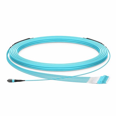 2M MPO/MTP to 8 x LC (4 Duplex) 8 Strands Breakout Cable,QSFP 40GBase-SR4,OM3-89