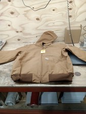 Carhartt Mens 0J0140-M Firm Duck Flannel-Lined Active Loose Fit Jacket Brown XL