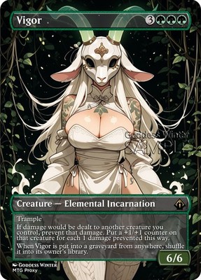 MTG - Vigor - Fanart Borderless Style - EDH / Playtest