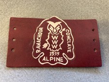 (jab-99)  -  Boy Scouts -  1955 Ranachqua Conclave @ Alpine leather slide