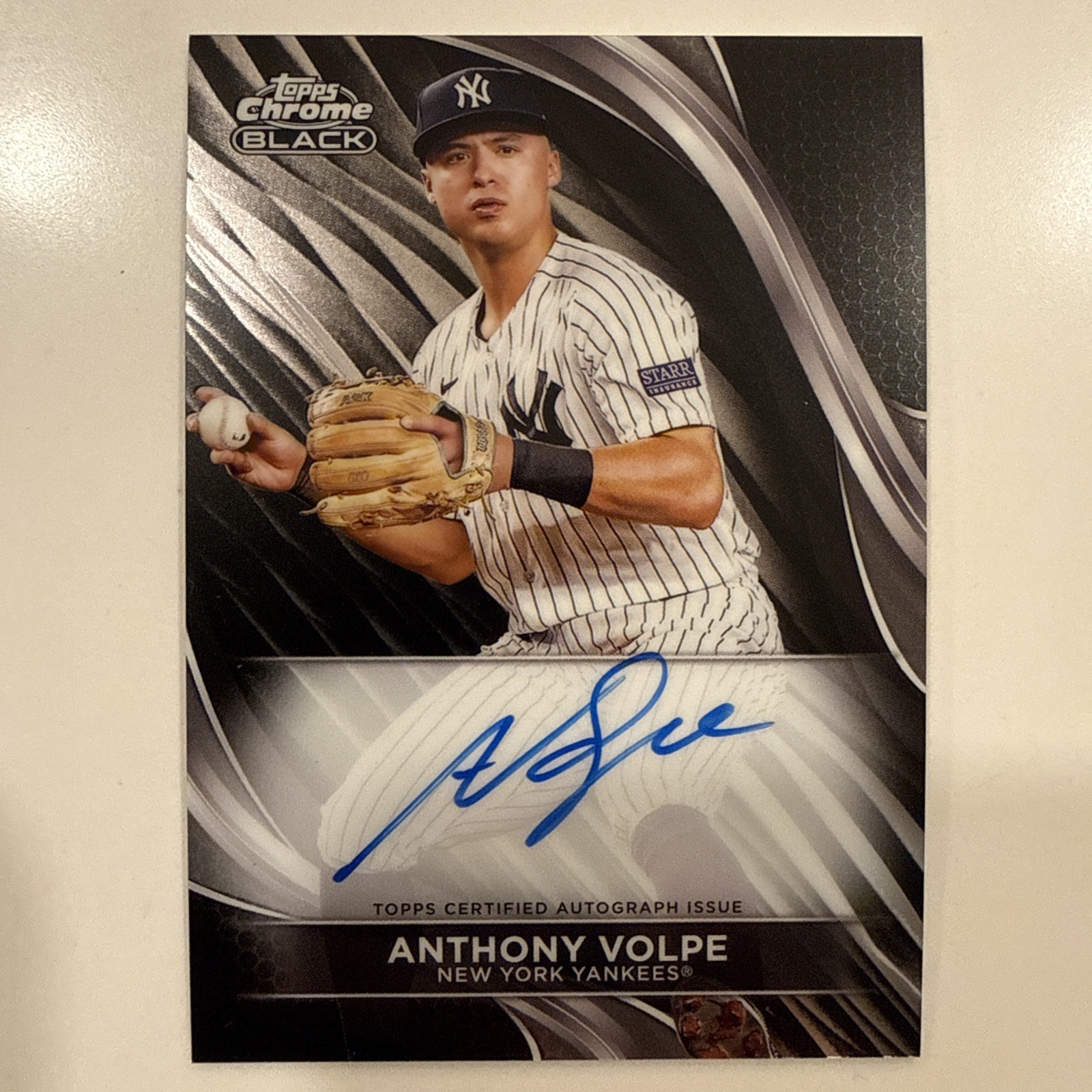 2024 Topps CHROME BLACK ANTHONY VOLPE AUTO YANKEES CBA-AV
