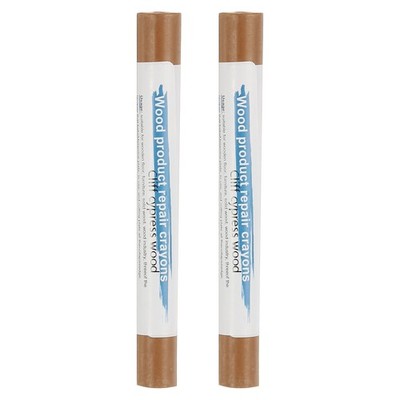 Furniture Repair Crayons, 2 Pcs Wax Wood Filler Sticks, Gray Yellow