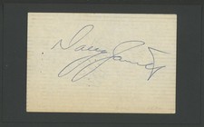 DOUG JARRETT (1944-2014) autograph cut | Black Hawks & Rangers - signed