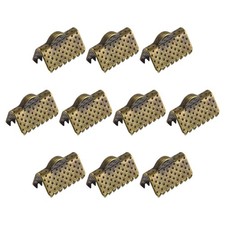 200Pcs Ribbon Crimp Clamp Ends 10mm Cord End Clasp for DIY Craft Bronze Tone