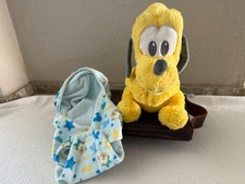 Disney Parks Disney Baby Pluto Plush Puppy With Pluto Swaddle Stuffed Dog 10"
