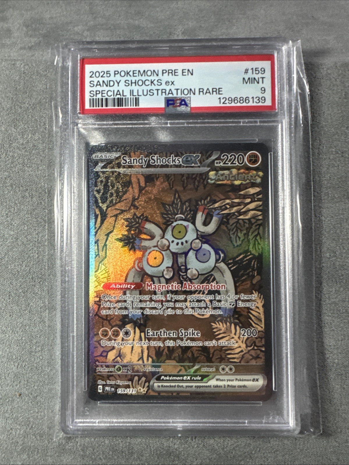 PSA 9 PRE EN Sandy Shocks ex #159 SIR - 2025 Prismatic Evolutions 159/131