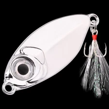 5pcs Slow Fall Pitch Spoon Shape Metal Sinking Flat Jigging Fishing Lure 5g-20g