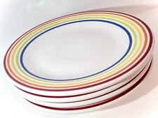 4pc Set Fiesta Rainbow Luncheon Plates, 9” HLC ca. 2014 Limited Edition New