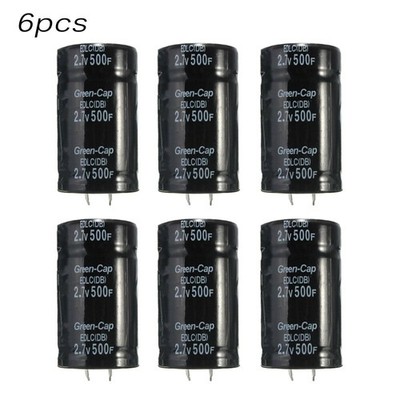 6 Pcs/Black 2.7V/Farad Capacitor 500F 35*60MM Super 2.7V/500F/Capacitor