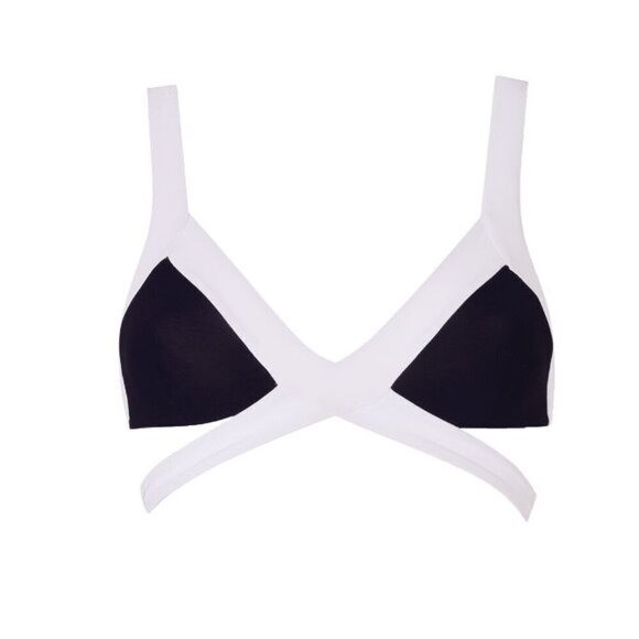 Agent Provocateur Mazzy Black & White Bikini Top Size: 2 / US: 4 NWT
