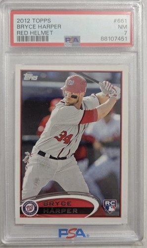 2012 Topps Bryce Harper RC Red Helmet SSP PSA 7 #661 Rookie