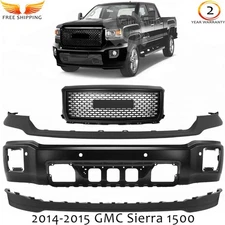 Front Bumper Paintable & Grille Assembly Kit For 2014-2015 GMC Sierra 1500
