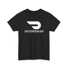 Doordash Unisex Graphic Black Tshirt Cotton Tee Sizes S-3XL Delivery Service Fan