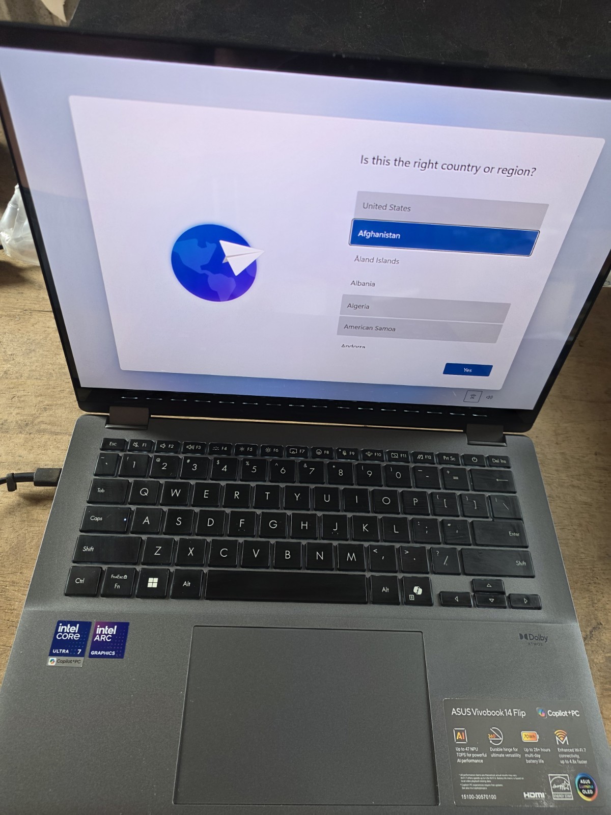 Asus Vivobook 14 Flip Core Ultra 7 256V 2.2GHz 16GB 1TB 14" TP3407SA Copilot+ PC