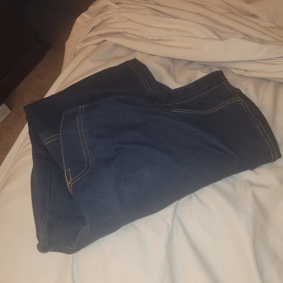 Женские леггинсы без излишеств нежный эластичный пояс - темная джинсовая ткань - XXL-NWT - Изображение 2 из 2