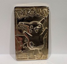 1999 Burger King Pok mon Pikachu 23K Gold Plated Trading Card