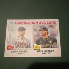 Topps 2026 Heritage League Leaders #7 Skubal Skenes Tigers Pirates