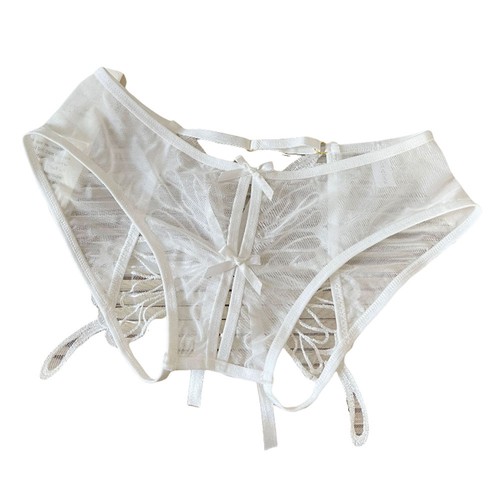 PACK de 3 Tangas Negras para Mujeres Calzoncillos Espalda Abierta Sin Espalda Sexy Mariposa Bragas- - Imagen 8 de 26