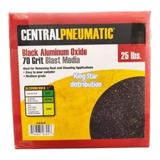 CENTRAL PNEUMATIC 25 lb. Black Aluminum Oxide 70 Grit Abrasive Media
