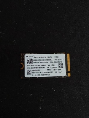 SK Hynix PC 10 NVMe 512GB, 2242 PCIe Gen4 X4