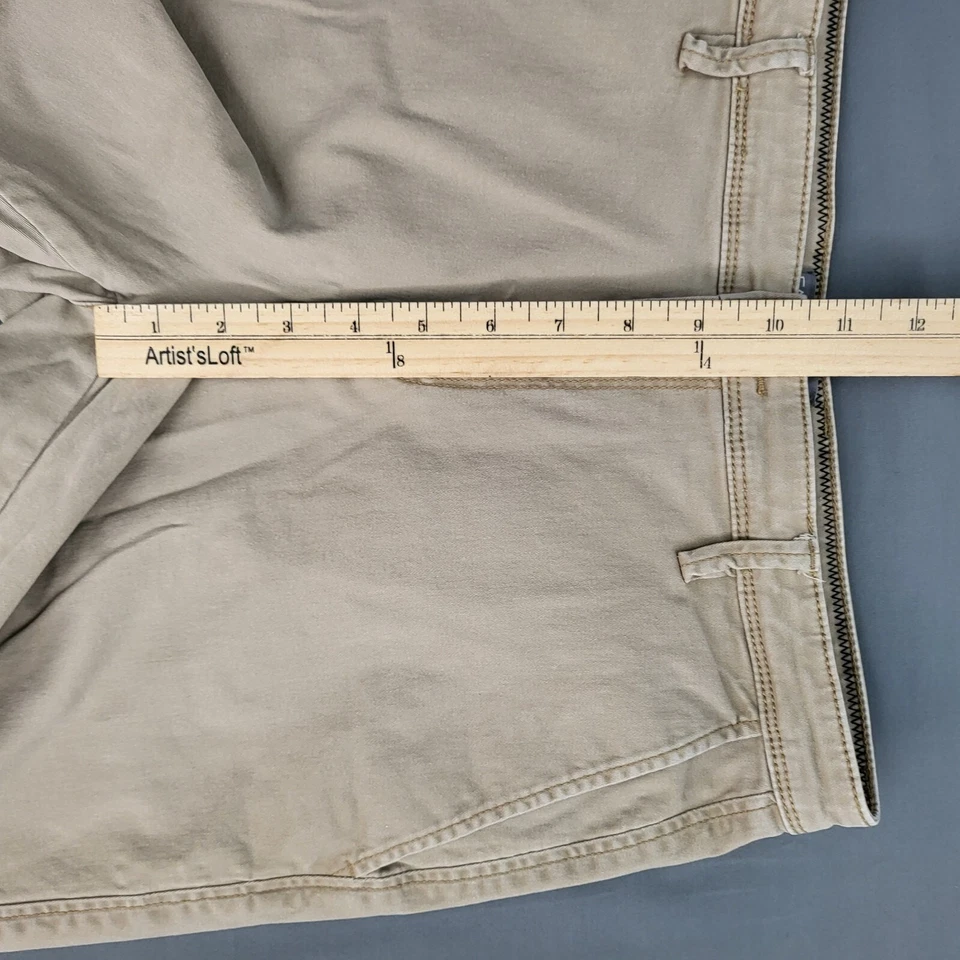 Falls Creek Shorts Mens Size 30 Chino 10" Inseam Khaki Mid Rise Stretch Tan * - Imagem 4 de 4