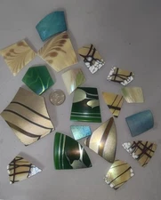 Carl Radke, Phoenix Studios Favrile Glass  Shards  Signed .