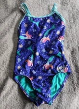 DOLFIN UGLIES One Piece Swimsuit Youth Girls 12 Medium M Purple Green