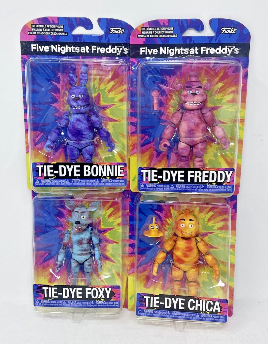 Funko Action Figure Five Nights at Freddy's Tie Dye Foxy Bonnie Chica  Freddy Set