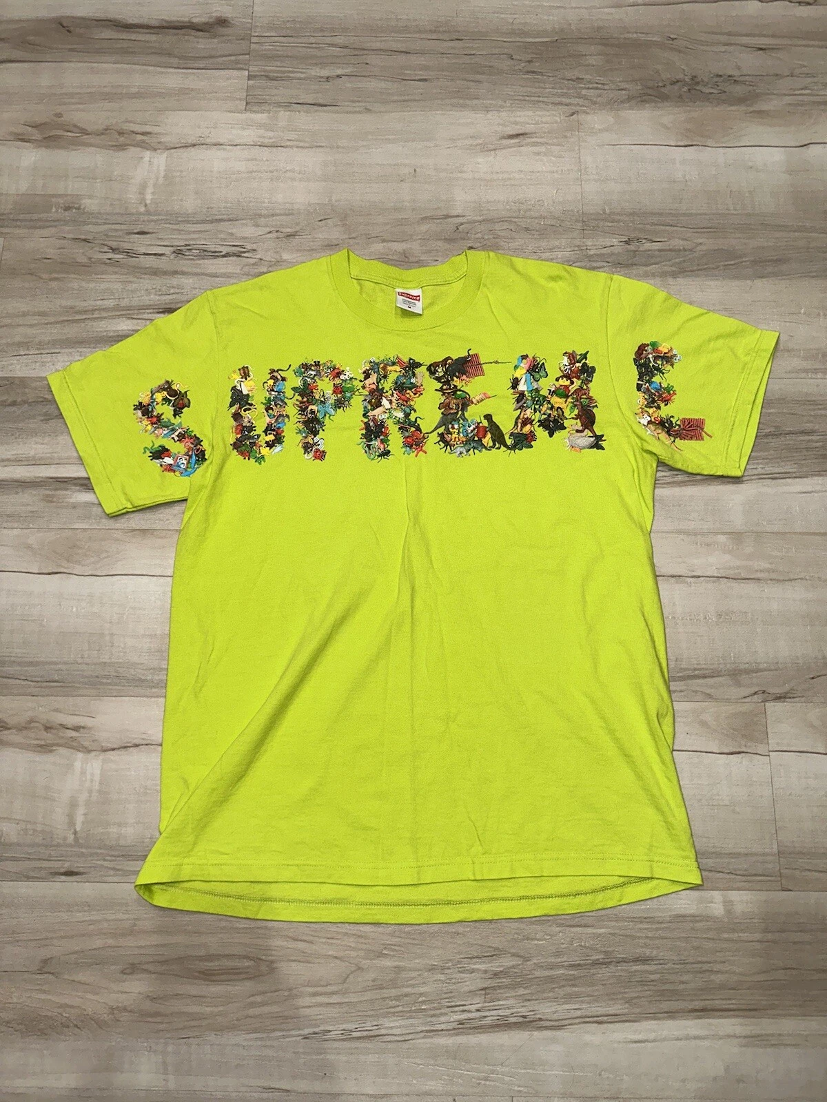 T shirt Supreme SS21 Toy Pile vert citron taille M