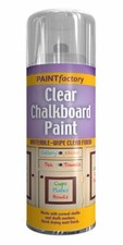 3 x Paint Factory Clear Chalkboard Spray Paint Wipe Clean Matt Finish - 400ml