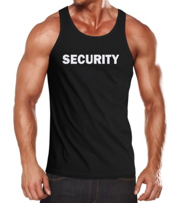 Herren Tanktop Security Fasching Karneval Fun-Shirt Moonworks 