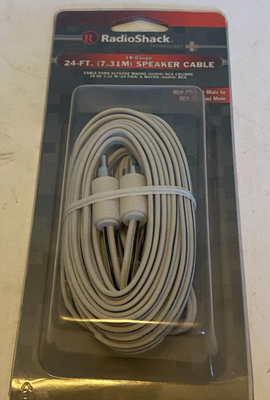 Cavo Per Altoparlanti RCA Maschio A RCA Maschio RadioShack 24 Piedi (18 AWG) - Modello 42-2478