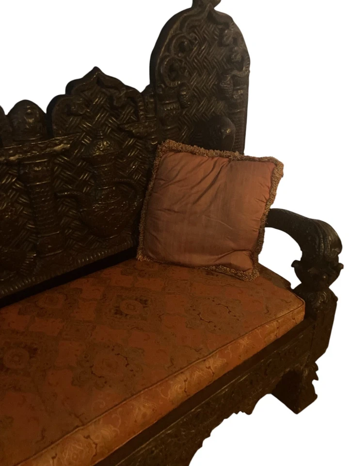 Antique Oak Bench - Image 2 of 4