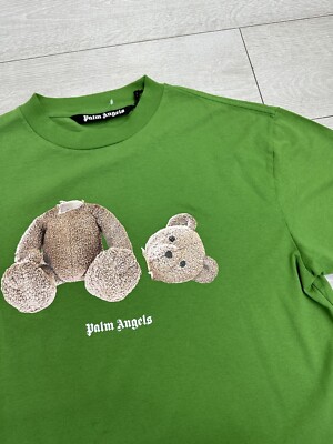 Palm Angels Kill The Bear Tee | Grün | Größe Extra Large / XL | Tops Tshirts PA