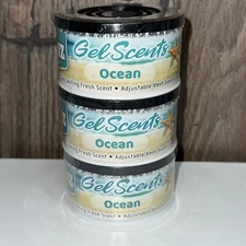 Simoniz Gel Scents OCEAN SCENT 3 Pack Auto Air Freshener 2.5oz Cans