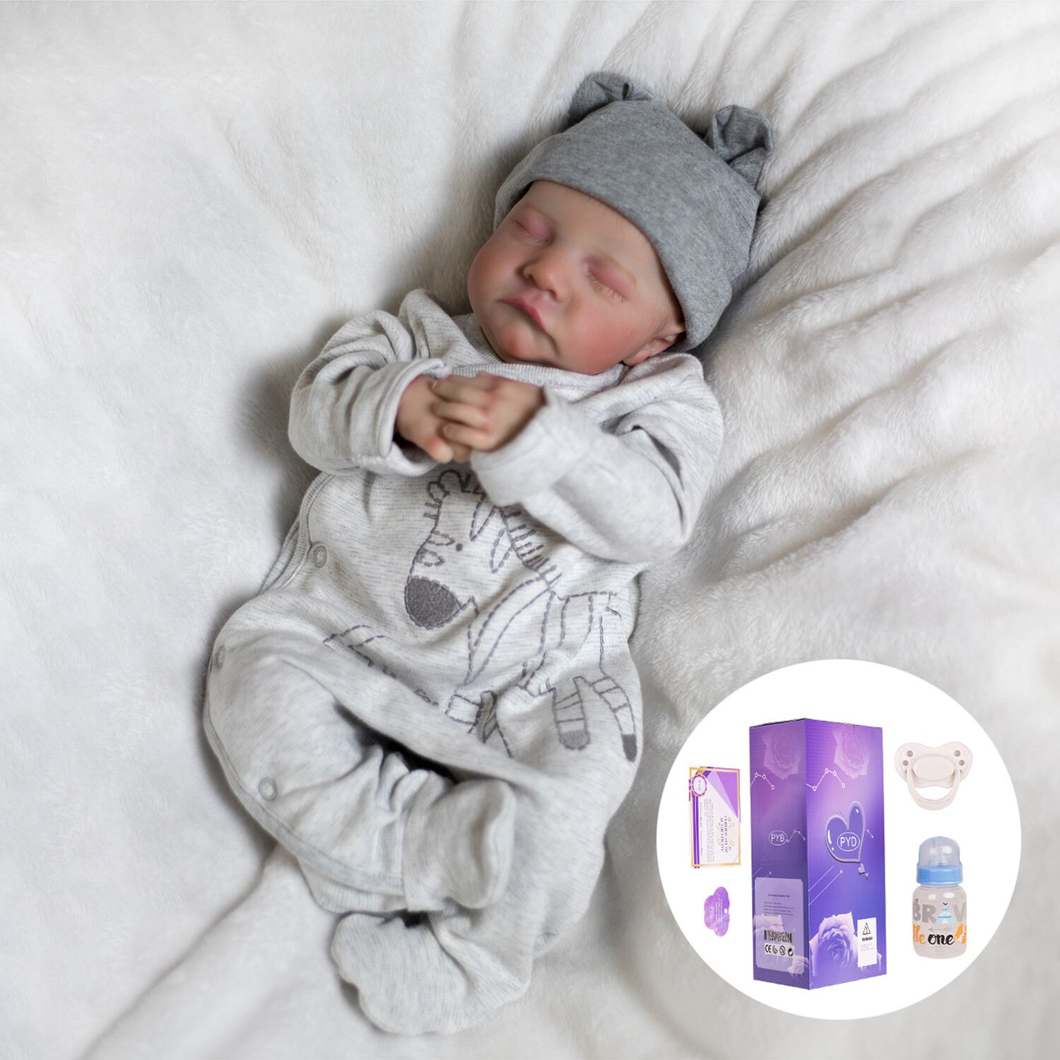 Lifelike Sleeping Boy Doll Vinyl Silicone