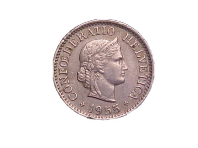 1955-B Switzerland 10 Rappen KM# 27 - Very Nice Circ Collector Coin! -d9674xux