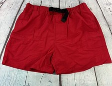 Lands End Junior Boys Swim Trunks Shorts Size L 14-16 Red Lined Pocket