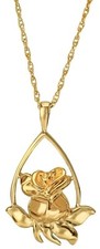 Rose Tear Drop Ash Holder Cremation Urn Keepsake Pendant Necklace Gold Plated 