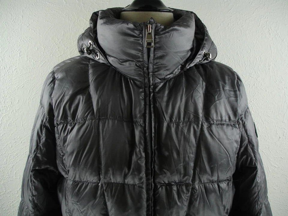 Mujer L Andrew Marc Granito Embalable 650 Plumón Largo Acolchado Abrigo Chaqueta Chaleco Cremallera Foto 4 de 4