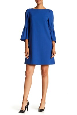 Lafayette 148 New York Marissa Shift Dress in Glaze Blue - Small NWT $498