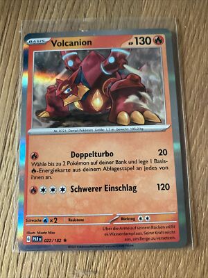 Volcanion 022/182 HOLO Pokemon Paradox Rift Karte Deutsch