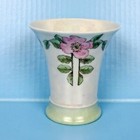 Thomas Bavaria Artist Signed Porcelain Vase Hand Painted Germany Roses Iridescen — photo 1