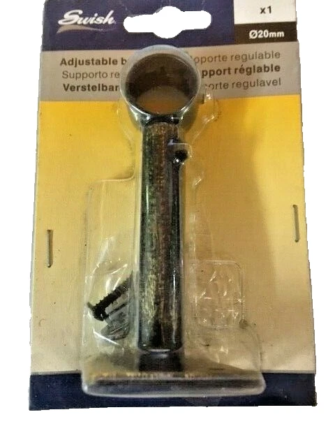 Supporto bastoni tende chiuso regolabile ø 20 mm tenda metallo oro nero Swish
