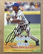 1999-00 Line Up Venezuelan Winter League #78 MELVIN MORA AUTOGRAPHED Auto Card