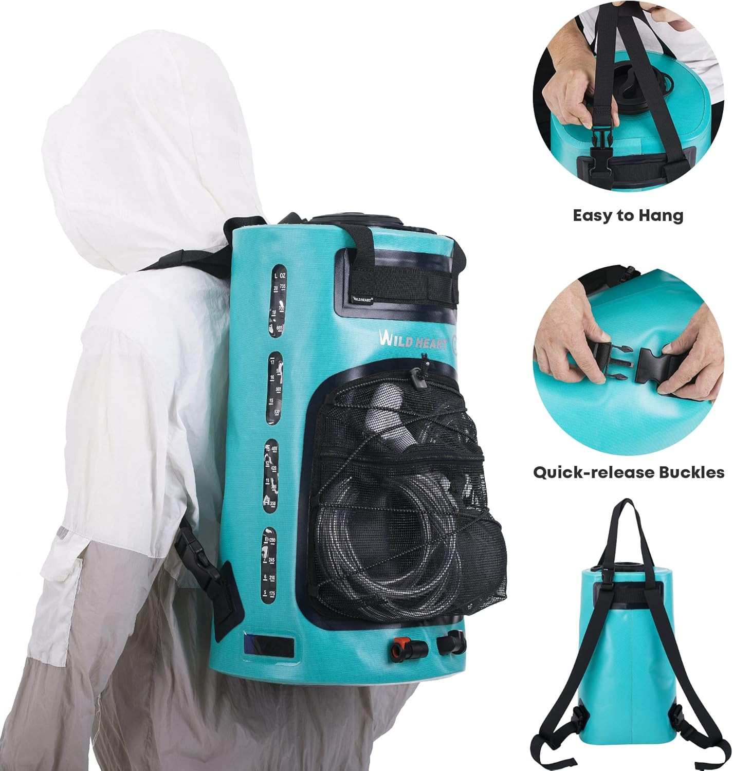 Sac de douche portative de 22L idéal pour retour de plage