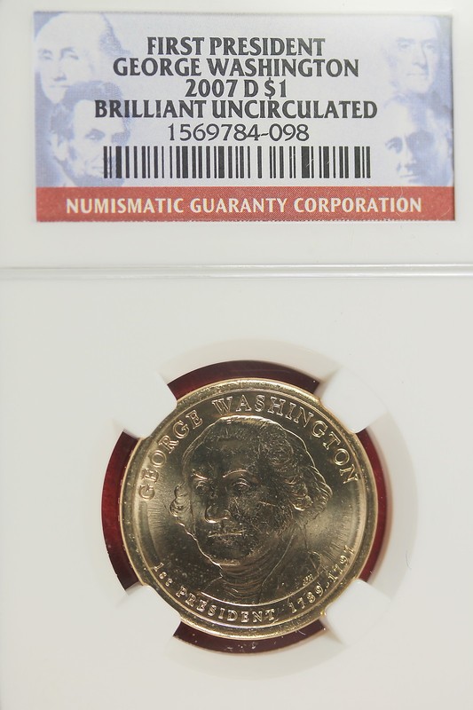2007-D NGC Brilliant Uncirculated GEORGE WASHINGTON Presidental Dollar!! #B0860