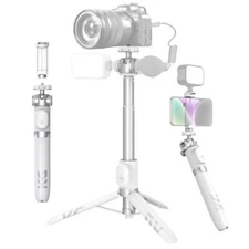 Vlogging Tripod for Phone and Camera 48" Phone Tripod Stand with 3 Cold Shoes...