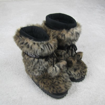 faux fur yeti boots